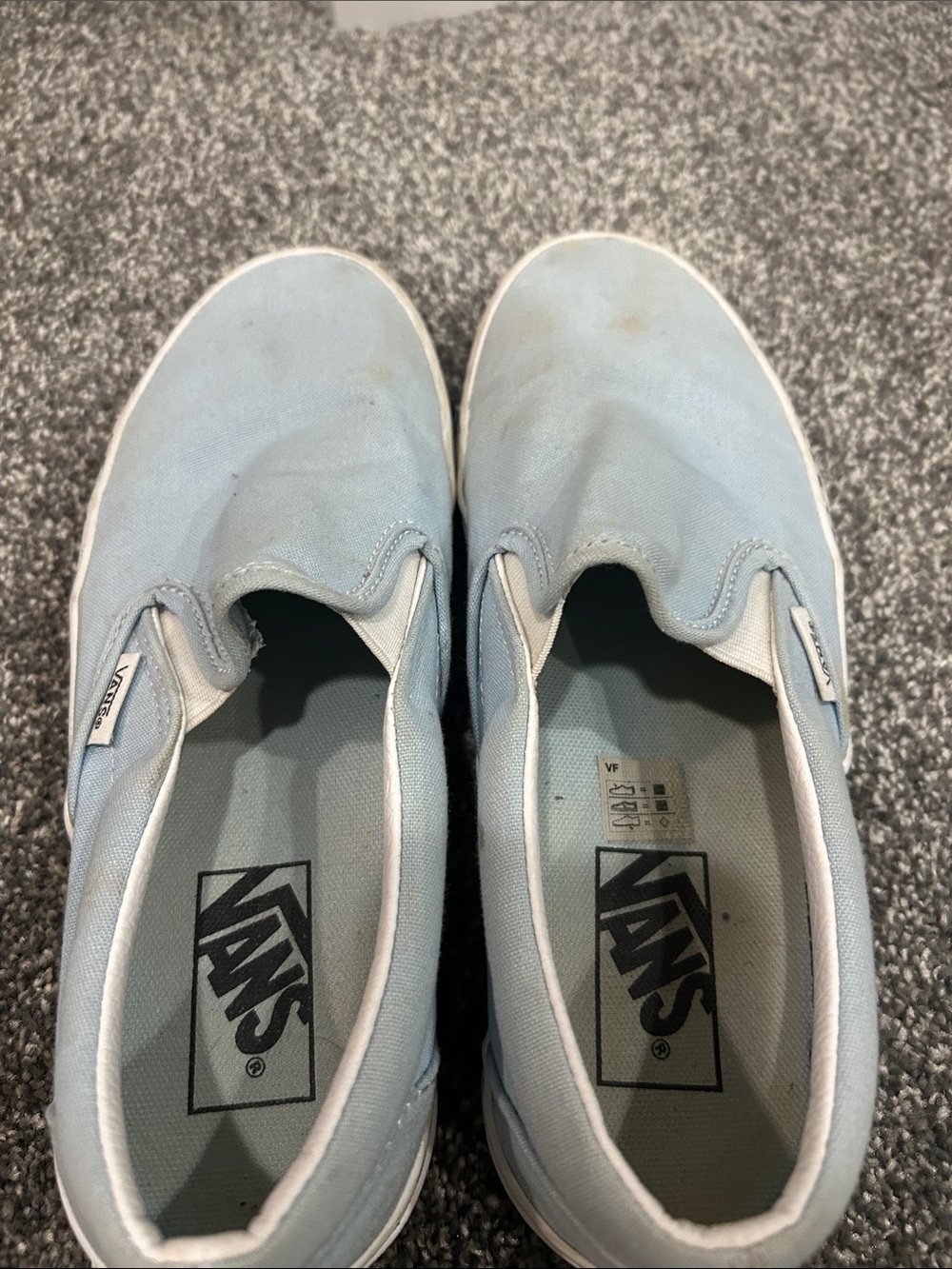 Vans Slip-On Canvas Shoes in Light Blue